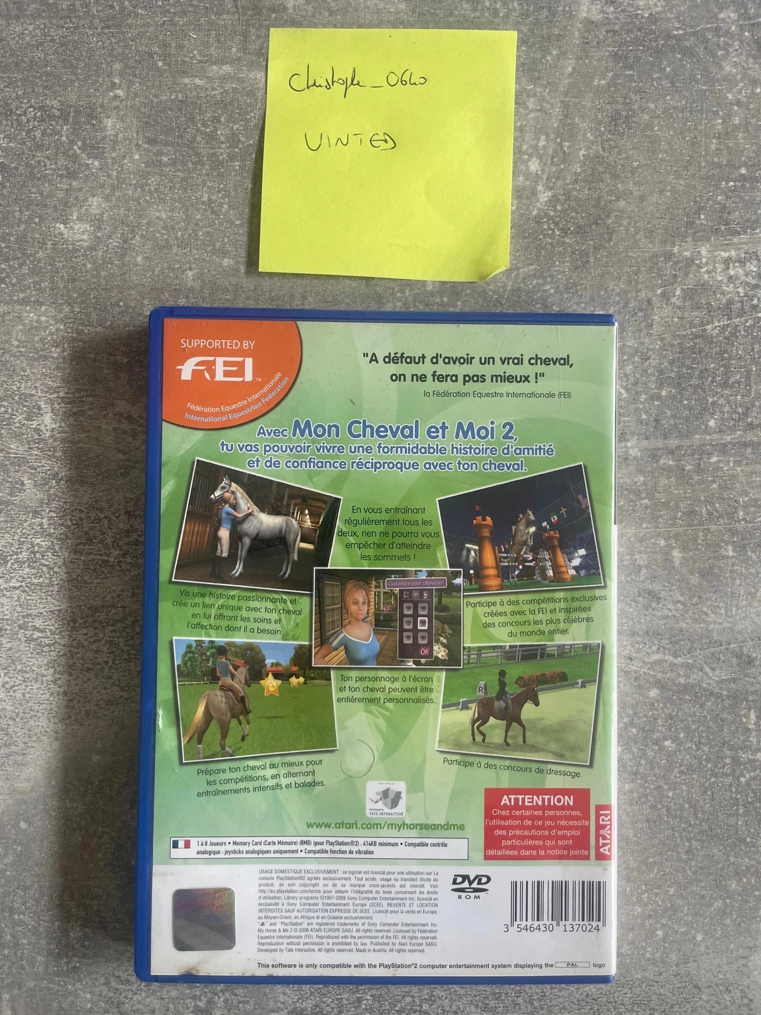 Jogo Meu cavalo e eu 2 para Sony PS2 / playstation 2 em francês. – photo 3